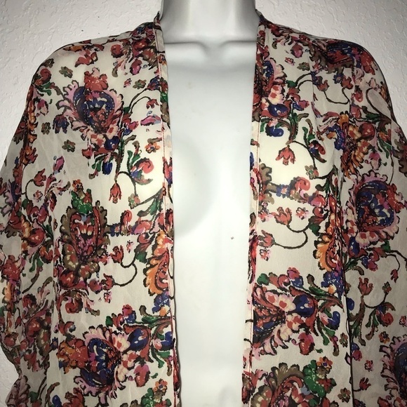 2/$15 Charlotte Russe Open Front Poly Cardigan Top M - Picture 2 of 5